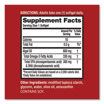 MegaRed® Advanced Omega-3 Algae Oil, 50 Count freeshipping - TVN Wholesale